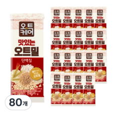오트케어 맛있는 오트밀 단백질 낱봉팩, 80개, 50g