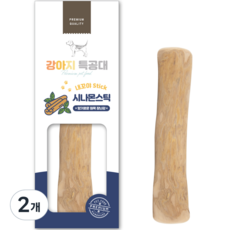 강아지특공대 향기품은 시나몬 우드스틱 강아지 이갈이 장난감, 2개, 우드