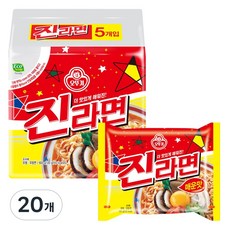 오뚜기 진라면 매운맛 120g, 20개