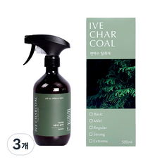 이브차콜 편백수 100% Level5 Extreme 솔오일 피톤치드 탈취제 새집증후군 제거, 3개, 500ml