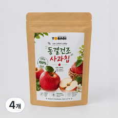 토박이 사과100% 동결건조 사과칩 26년도 생산 햇사과 과일칩 건조사과 건사과, 4개, 40g