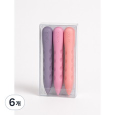 보브온 스틱형 펜슬 TPR 고무지 지우개 6P, 6개, 미니 97mm /M1