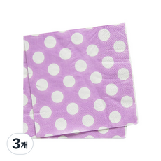 피플스파티 파티냅킨 도트무늬 33*33cm, 3개, 60개입, 라일락
