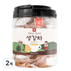 [식물유래 안심 생분해필터] 미담식품 생강차 삼각티백, 2개, 100개입, 1g