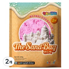 촉촉이모래 모래놀이 어린이 유아 실내 촉감놀이 놀이모래, 2개, 450g, 핑크