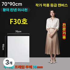 두꺼운 전문가용 황마 린넨 아사천 F30호 창작 작품 미술 유화 캔버스 90X70cm 38mm두께 F, 3개, 30호