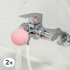 플랜하우스 유아 욕조 수도꼭지 수전 안전 보호 커버, 파스텔 핑크, 2개