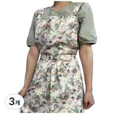 슬픽 어린이집 미용실 주방 여자 예쁜 카페 앞치마, 3개, 그린