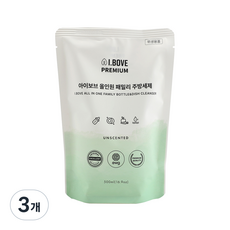 아이보브 올인원 패밀리 주방세제 리필, 3개, 500ml