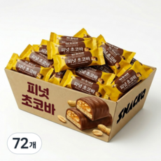 스낵큐 노브랜드 과자, 72개, 피넛 초코바