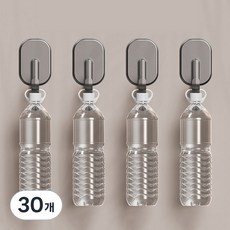 다용도 마그네틱 후크 냉장고 마그네틱 후크 구멍 없는 가정용 세탁기 문 뒤 후크, 블랙, 30개