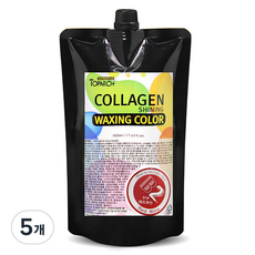 토파 콜라겐 샤이닝 왁싱칼라 헤어매니큐어 염색약, 핑크, 5개
