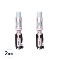 엑스비지 무타공 고데기 거치대 1+1, 2세트, 블랙