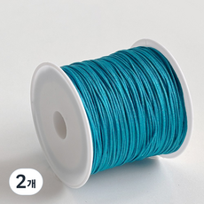 나일론 폴리 매듭실 0.8mm 팔찌 키링 스트랩 만들기, 28.청블루, 2개