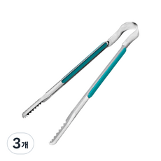 DAMDA 스텐 다용도 집게 고기 야채 샐러드, 3개, 민트23cm