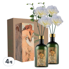 라플로리아 꽃 디퓨저, 4개, 500ml, S6.다시한번힘내요향/B1.카네이션-L12/스카이