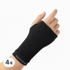 국산 프로모릭스 펀더멘탈 손목보호대 2개입 엄지형 아대 압박밴드, 블랙, 4개