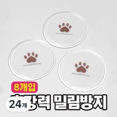 젤리유 논슬립패드 8P 미끄럼방지 매트고정 밀림방지 유아 아기 놀이방매트, 투명, 24개