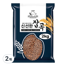쌀쌀쌀 캐나다산 햇 브라운 렌틸콩, 2개, 2kg