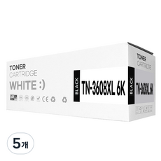 TN-3608XL 대용량 호환 토너, 5개, 검정