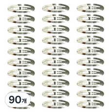 리본빌 헤어핀만들기 리본공예재료 똑딱핀 핀대 무니켈똑딱핀, 타원 똑딱핀 5cm, 90개