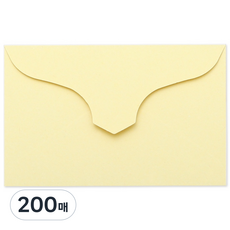 루트바나나 95x60mm 100매 컬러 미니 카드 증명사진 쿠폰 종이 봉투 명함봉투, 레몬, 200개