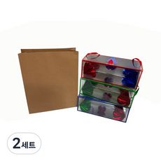 JL매직 드림백 고급형(소) 비어있는 쇼핑백에서 꽃상자 3개가 나오는 신기한 마술 도구, 2세트