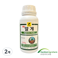 [한국아그로팜] 뉴알게 냉해방지 유기농업자제 해조추출물 토양개량제, 2개, 500ml