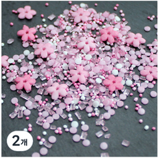 핑크블라썸 체리블라썸 케이크 베이킹 토핑 데코레이션 소포장, 2개, 12g