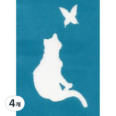 재사용 가능한 지워지는 셀프 헤나타투 도안 M-41~50, 4개, M-48