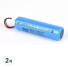 18650 배터리 3.6V 2950mAh 케이블 타입 무선선풍기 진공쌀통 수리용, 2개, ZM186501P-3000