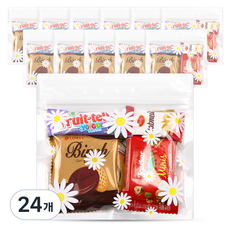 한봄 미니 소포장 과자 답례품 세트 간식 꾸러미, 24개, 5종