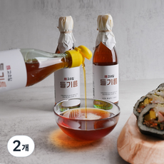 침전물없는깨끗한 고소담 들기름 100통들깨 고소한 맛과향이 그대로~ 전통압착방식 No벤조피렌, 2개, 350ml