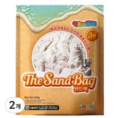 촉촉이모래 모래놀이 어린이 유아 실내 촉감놀이 놀이모래, 2개, 450g, 화이트