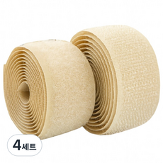 칼라벨크로 너비2.5cm 25M 암수 세트, 4개, 아이보리