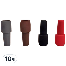 재사용 가능한 실리콘 코르크 다양한 용기에 맞는 와인 마개 부드러운 실리콘 마개, 10개, 범용 이중 씰