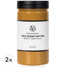 야스티 순 땅콩버터 크리미 100% 무첨가, 1.5kg, 2개