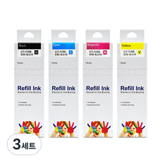 모노테크 삼성 호환잉크 세트 INK-K610, 3세트, 검정+파랑+빨강+노랑