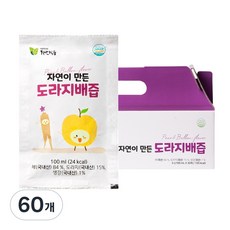 자연식품 자연이 만든 도라지배즙 파우치, 60개, 100ml