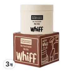 위프 탈취제 WHIFF 화장실 담배 새집증후군 홀애비 소변기 초강력 냄새 제거 헤이즈 베이지, 3개, 300g