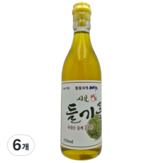 예천들기름 국산 저온으로 살짝 볶은 건강한 들기름, 6개, 350ml