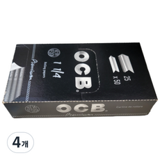 OCB 오씨비 프리미엄 페이퍼 78mm 1BOX(25EA), 4개, 블랙