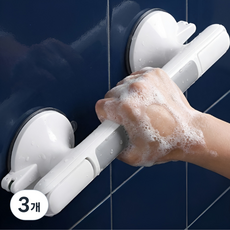 노바리스 강력 안전 손잡이 욕실 안전바, 화이트, 3개