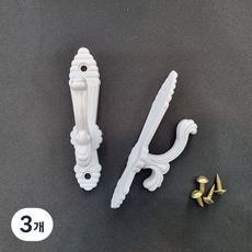 커블 화이트 쉬폰 커튼 끈, 후사고리, 3개