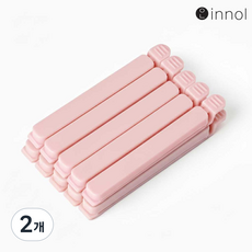 이놀 다용도 밀폐 집게 10P 과자봉지 음식봉지 집게 비닐집게, 핑크 10P [BOM918], 2개