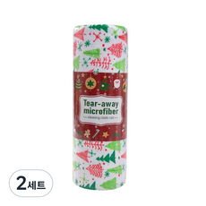 록신 다용도행주 극세사 빨아쓰는 일회용 행주 20매 25*25, 2세트, 09/크리스마스 트리-화이트