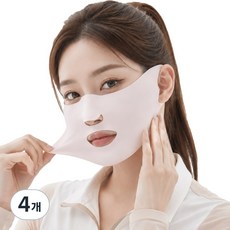 루미솔 UV 자외선차단 에어쿨 스포츠 마스크 골프 등산 러닝 얼굴가리개, 4개, 로즈핑크