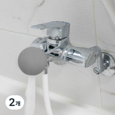 플랜하우스 유아 욕조 수도꼭지 수전 안전 보호 커버, 그레이, 2개