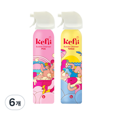 케피 유아 버블클렌저 핑크+옐로우, 6개, 200ml
