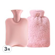 다락301 오래쓰는 핫팩 보온 물주머니 워머 냉온 찜질팩 커버 세트 핑크, 3개